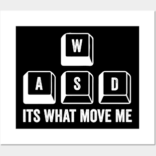 WASD It's What Moves Me - Funny PC Gamer  Nerd Keyboard Keys-Daily Workout Routine Posters and Art